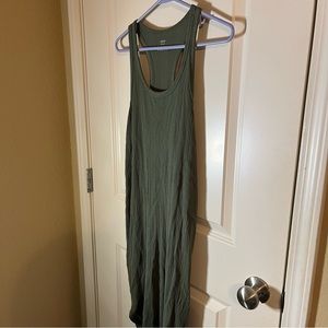 Aerie Green Ribbed Tank Dress